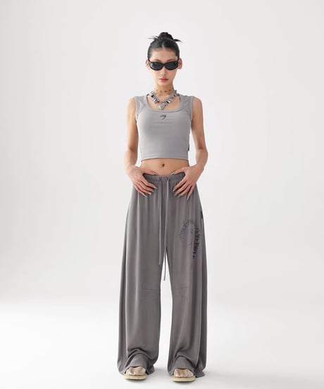 Logo Drape Wide Sweatpants