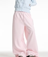 Pink Wide Sweatpants
