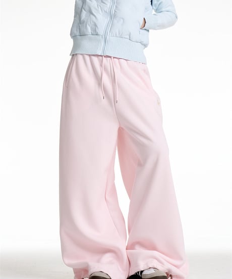 Pink Wide Sweatpants