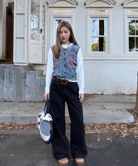 Wide Silhouette Utility Cargo Pants  / 2colors