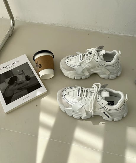 Platform Lace-Up Sneakers / 3colors