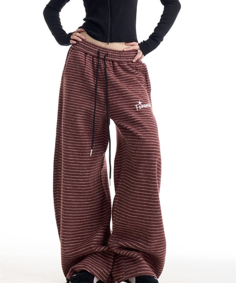 Striped Loose Casual Sweatpants  / 3colors