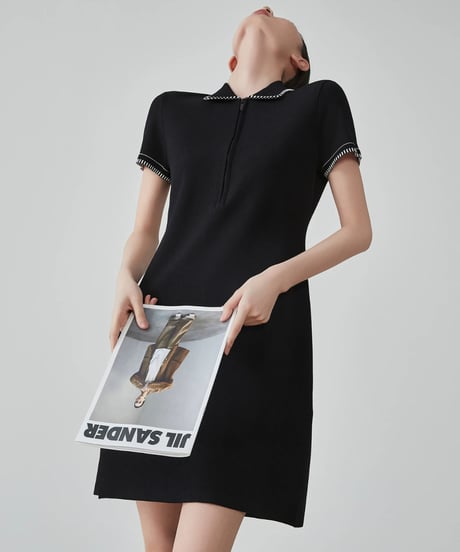 Classic Line Half-Zip Mini Dress
