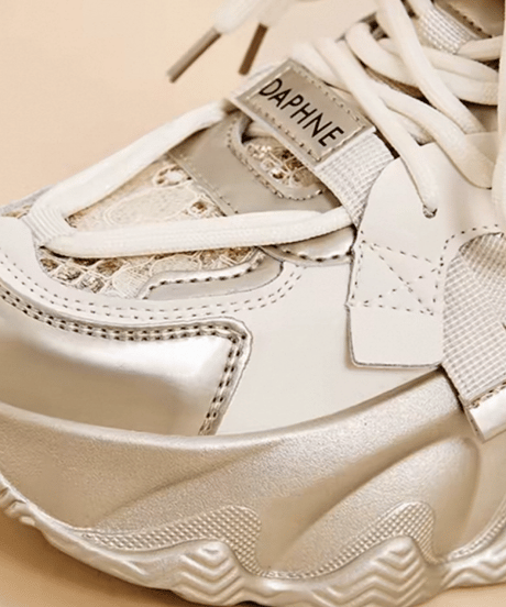 Lace-Up Platform Sneakers / 2colors