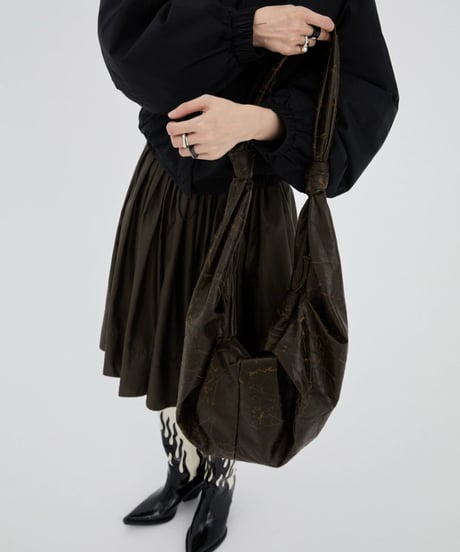 Vintage Oversize Crumpled Shoulder Bag