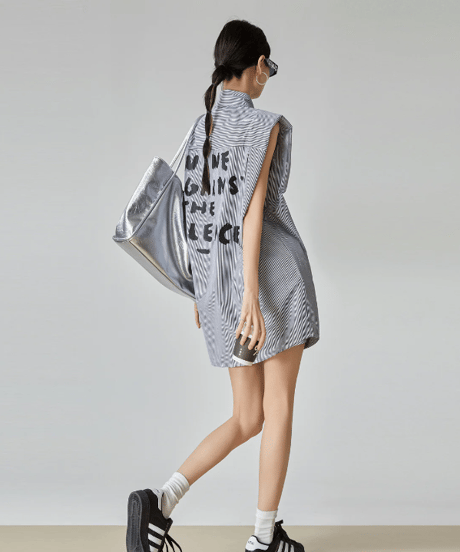 Striped Sleeveless Shirt & Shorts Set