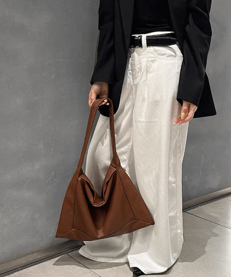 Metallic Soft PU One Handle Shoulder Bag / 5colors