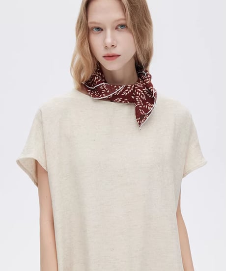 Lyocell Cotton Linen Relaxed Gathered Long Dress