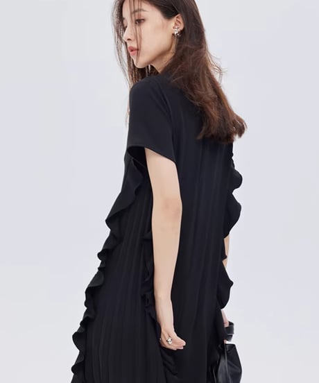 Side Ruffle Frill Mini Dress