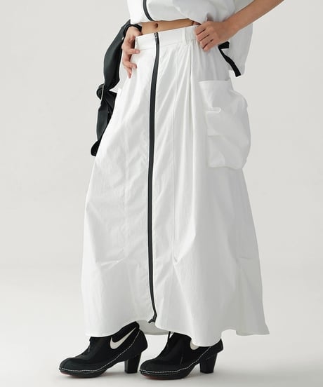 Urban Utility Zip Vest & Cargo Skirt Set / 3colors