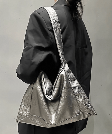 Metallic Soft PU One Handle Shoulder Bag / 5colors