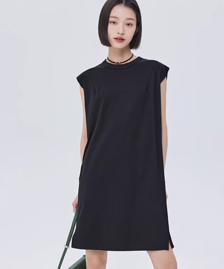 Sleeveless Box Silhouette Cotton Dress