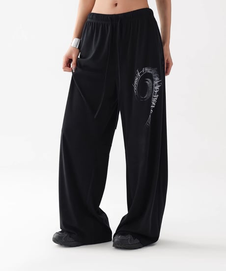 Logo Drape Wide Sweatpants