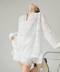Patchwork Lace Loose Shirt