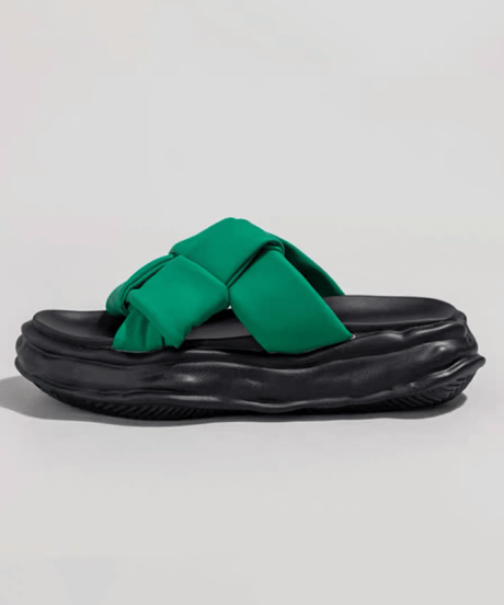 Woven Strap Platform Sandals / 2colors