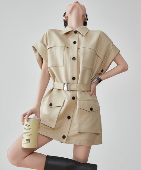 Utility Mini Shirt Dress