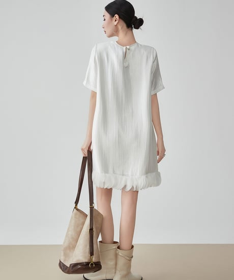 Hem Tulle Frill Mini Dress