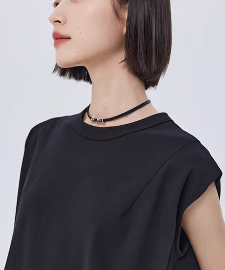 Sleeveless Box Silhouette Cotton Dress