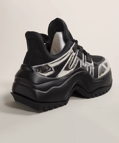 Metallic Platform Chunky Sneakers / 2colors