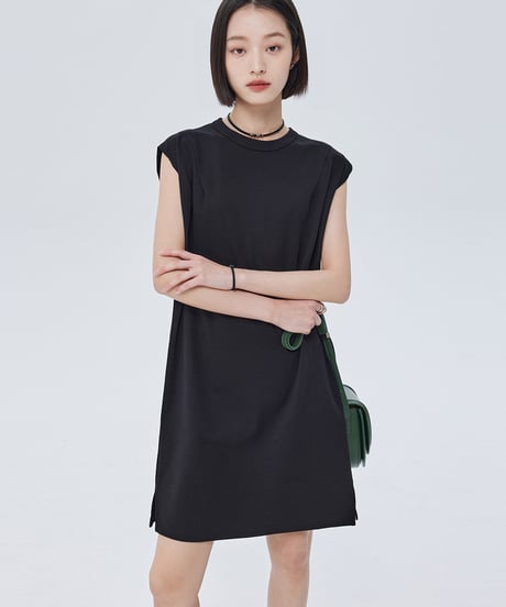 Sleeveless Box Silhouette Cotton Dress