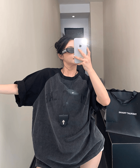 Vintage Raglan Oversized T-Shirt
