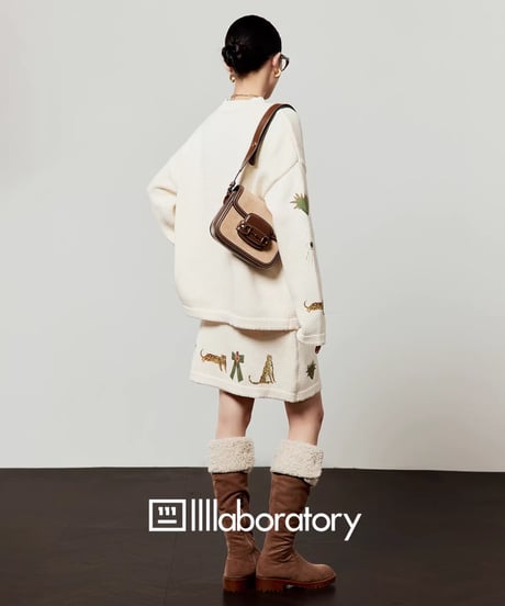 Animal & Heart Embroidered Knit Set / 3colors