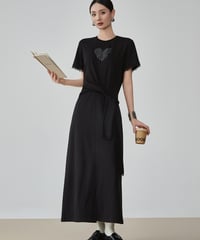 Rhinestone Heart Embellished Maxi Dress