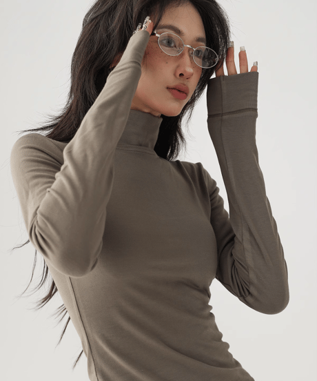 Soft Fit High Neck Top / 4colors