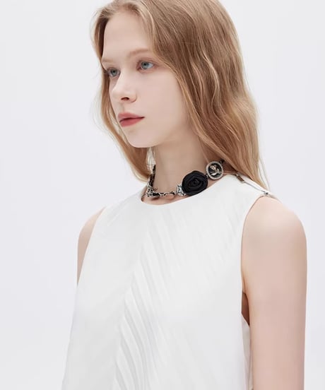 Bias Stitch Sleeveless Dress