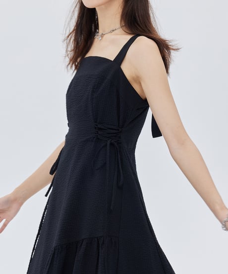 Square Neck Asymmetry Dress