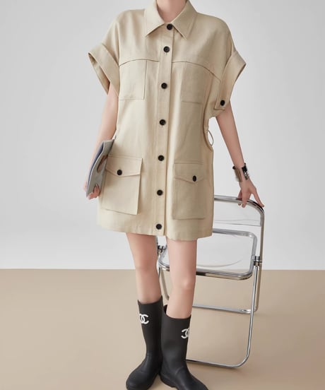 Utility Mini Shirt Dress