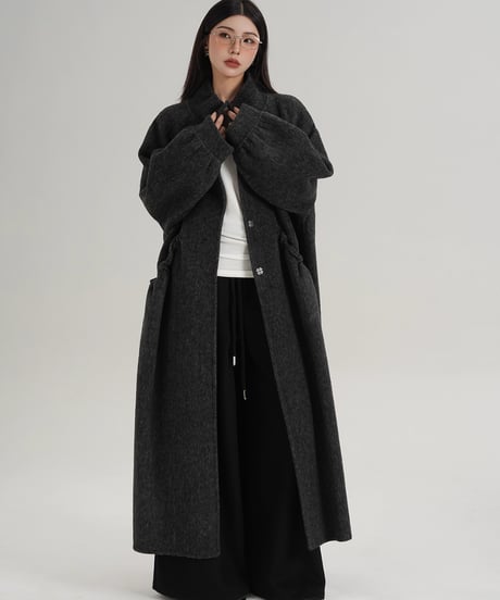 Premium Wool Blend Wide-Leg Trouser  / 2colors