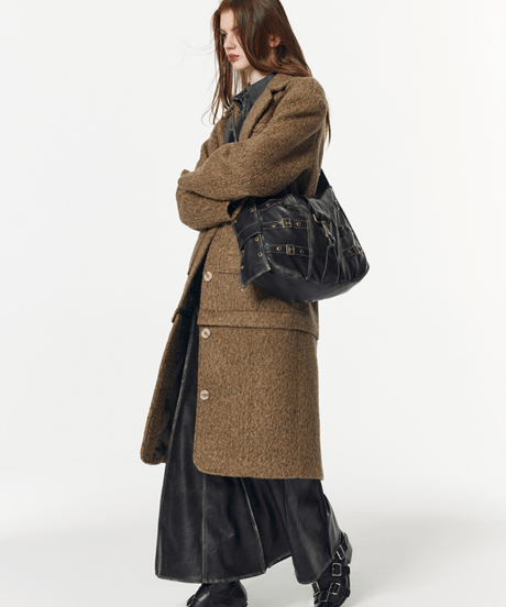 Vintage Multi-Belt Leather Shoulder Bag
