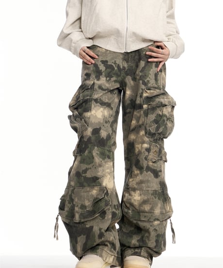 Multi-Pocket Camouflage Pattern Cargo Pants