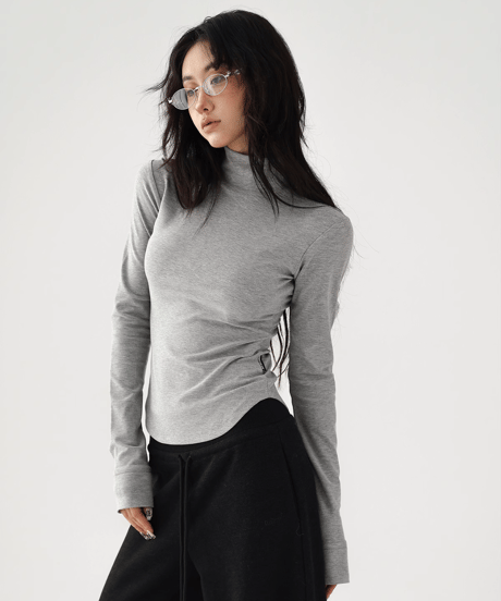 Soft Fit High Neck Top / 4colors