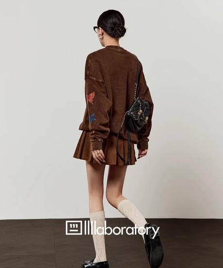 Vintage Butterfly Print Sweatshirt / Skirt