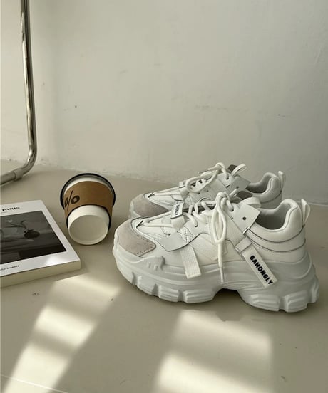 Platform Lace-Up Sneakers / 3colors