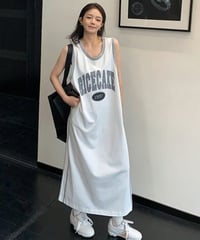 Sleeveless Logo Long Dress / 3colors