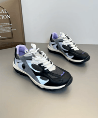 Contrast Mesh Lace-up Sneakers / 3colors