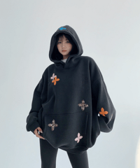 Flower Patch Oversized Pullover Hoodie