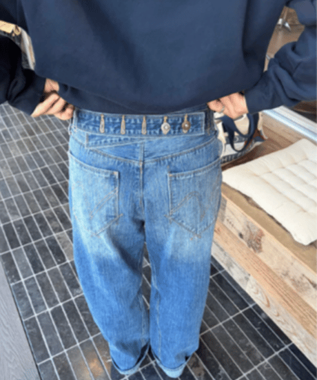 Vintage Wash Loose Wide Denim Pants
