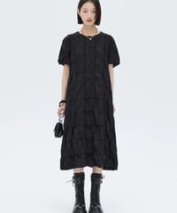 Gathered Frill Long Dress