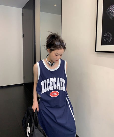 Sleeveless Logo Long Dress / 3colors