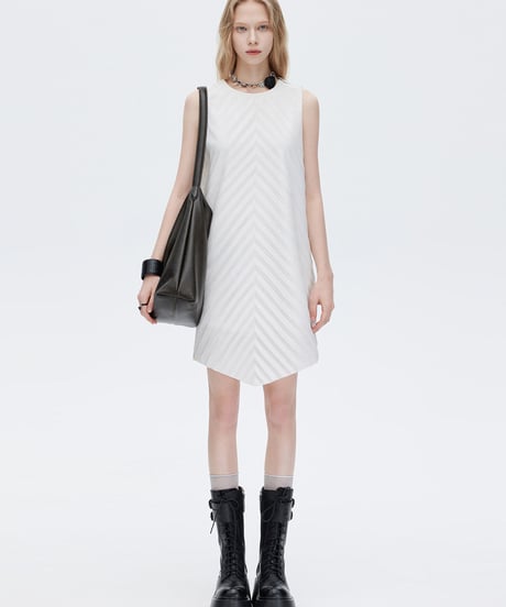 Bias Stitch Sleeveless Dress
