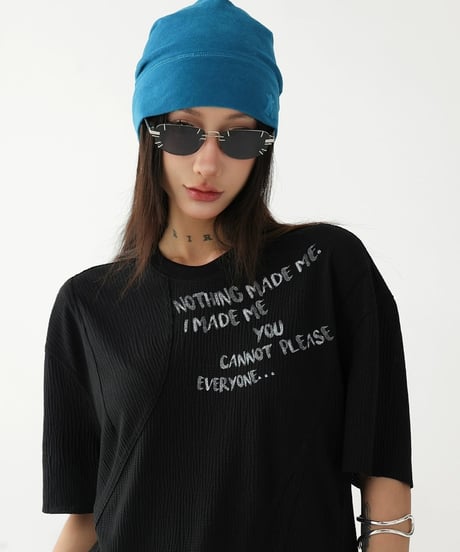 Sheer Layered Mesh Print T-Shirt / 2colors
