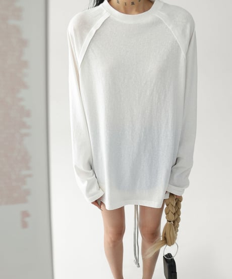 Seam Design Long Sleeve Cutsew / 2colors