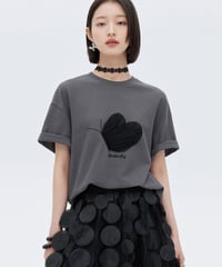 Butterfly Motif Embroidery Oversized T-shirt