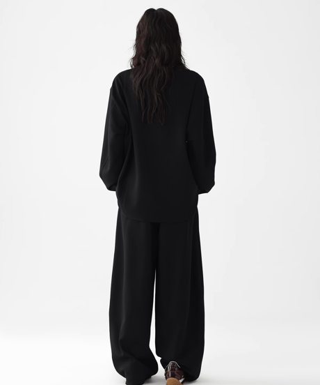 Oversized Relaxed Silhouette Setup / Loose Top & Wide Pants