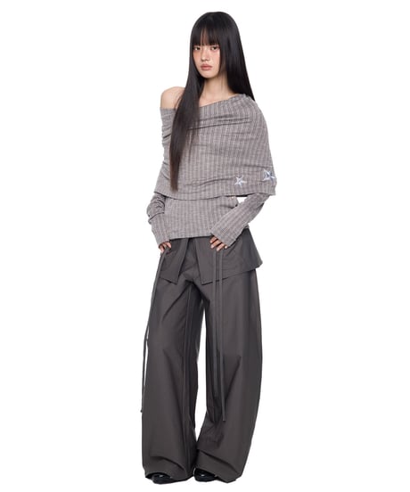 Multi Pocket Wide Cargo Pants / 2colors