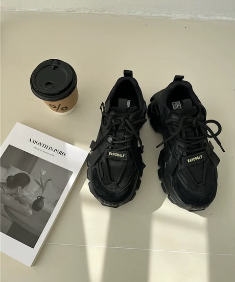 Platform Lace-Up Sneakers / 3colors